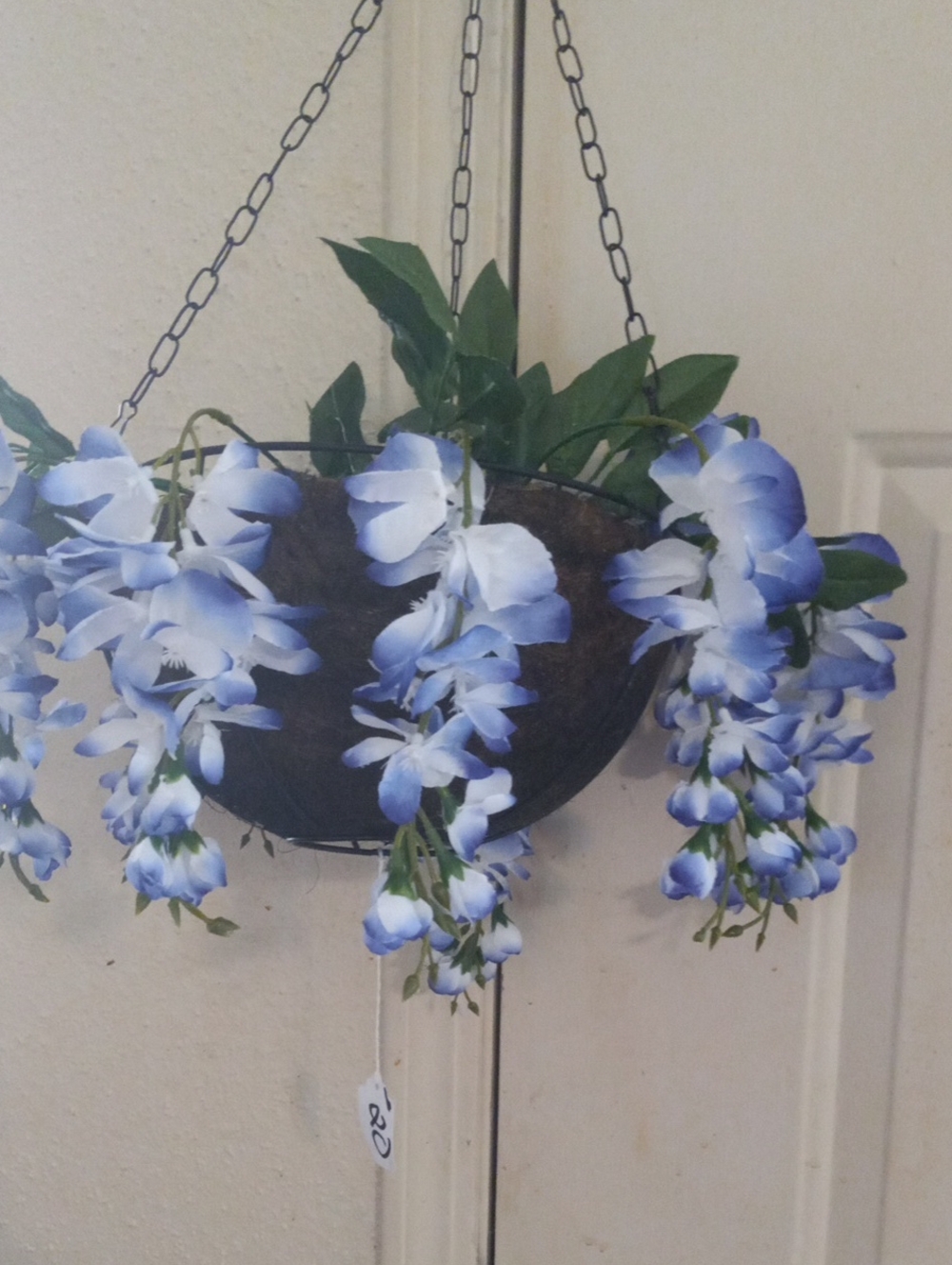 Blue Hanging Floral Basket - Home Accents Artificial Wisteria
